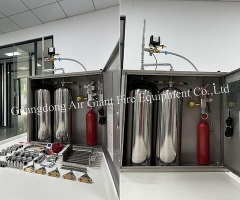 Chất lượng  Wet Chemical Kitchen Fire Extinguishing System Single And Double Bottle Group Nhà máy