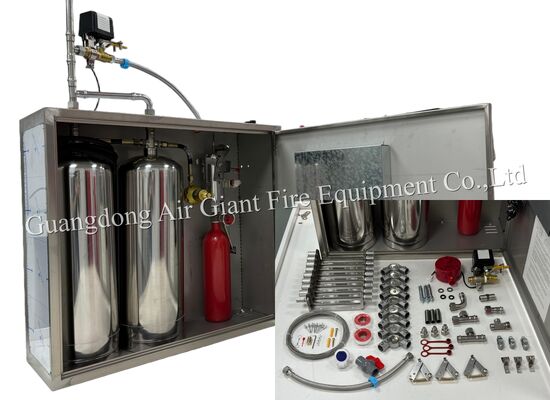 Chất lượng  Double Bottles Automatic Protection Restaurant Fire Suppression System Nhà máy