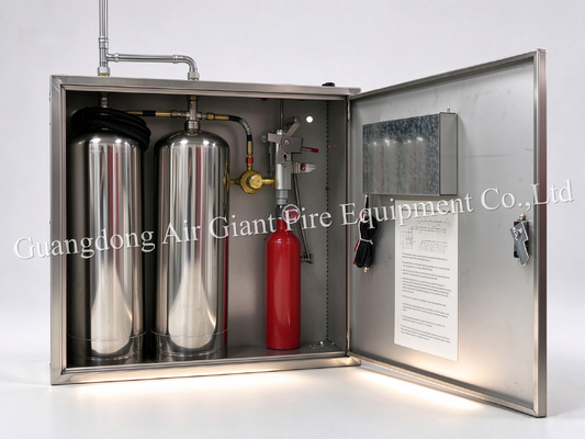 Chất lượng  Double Bottles Automatic Protection Kitchen Fire Suppression System with 12L Reagent Capacity for Commercial Kitchen Fire Extinguishing System Nhà máy